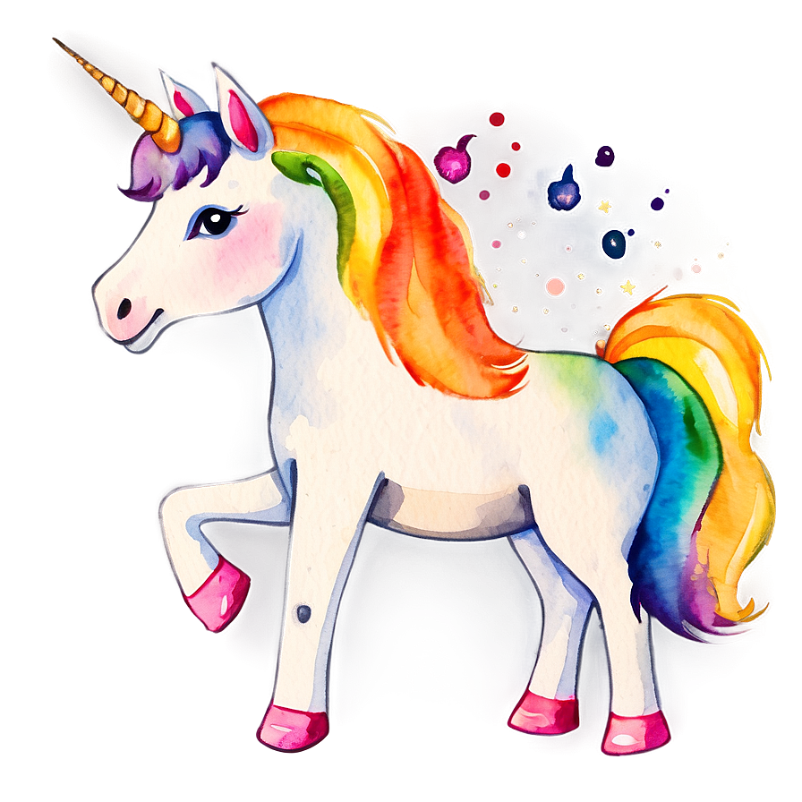 Watercolor Unicorn Clipart Png 06262024 PNG image