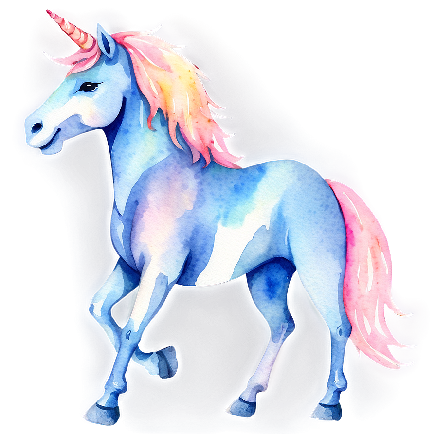 Watercolor Unicorn Clipart Png 23 PNG image