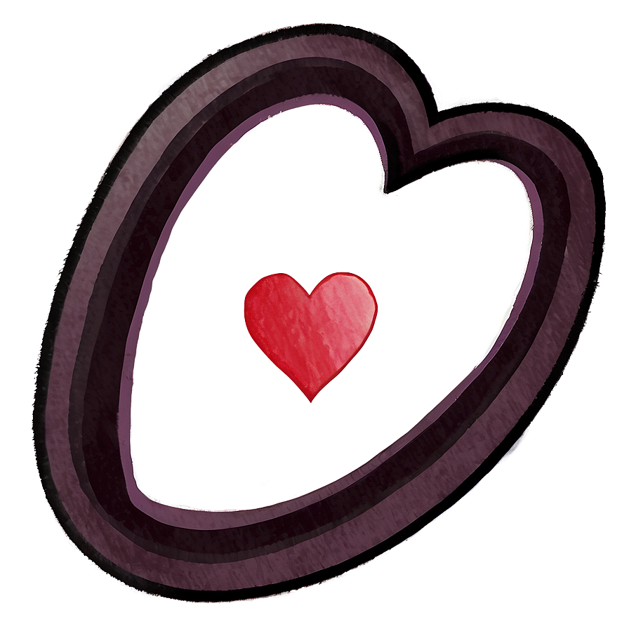 Watercolor Valentine Heart Png 06262024 PNG image