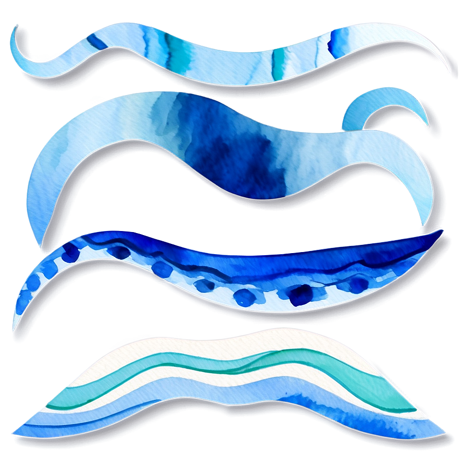 Watercolor Wave Pattern Png 06272024 PNG image