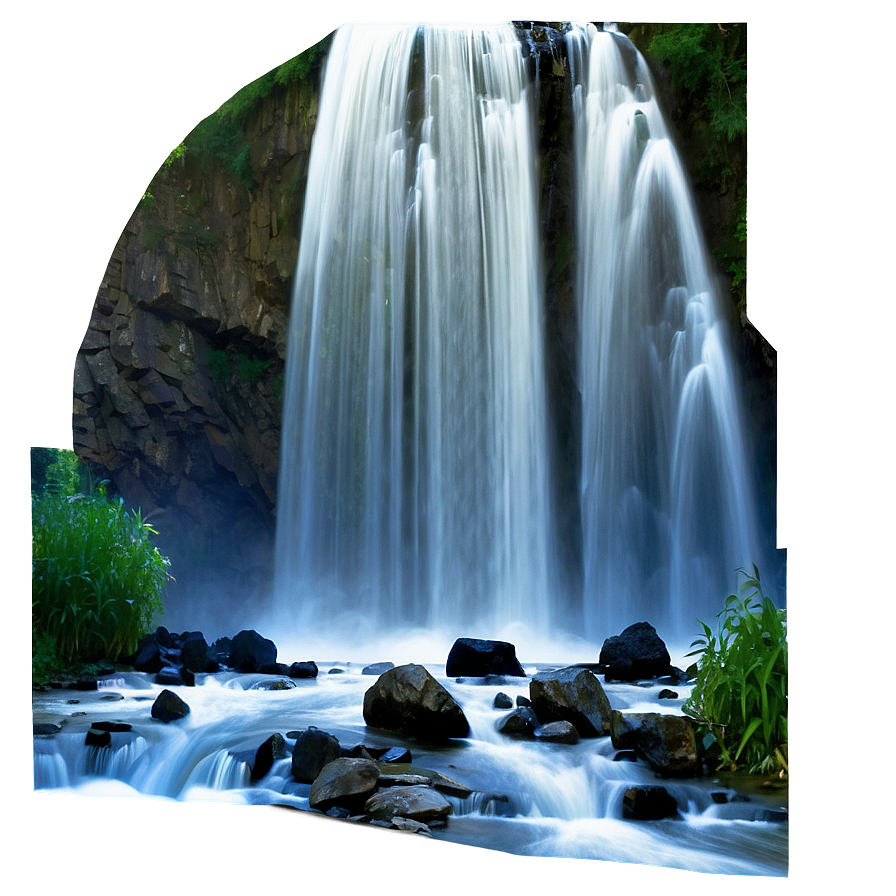 Waterfall And River Junction Png 8 PNG image