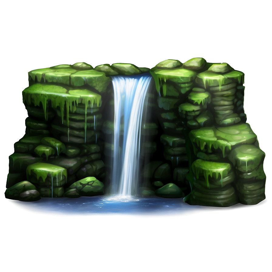 Waterfall In A Fairy Tale Png 39 PNG image