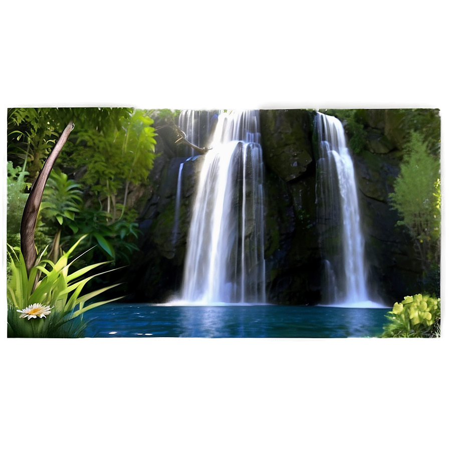 Waterfall In A Fairy Tale Png Mdc PNG image