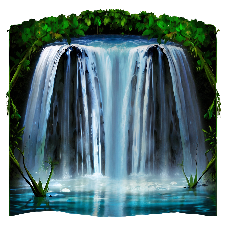 Waterfall In A Fairy Tale Png Rtg42 PNG image