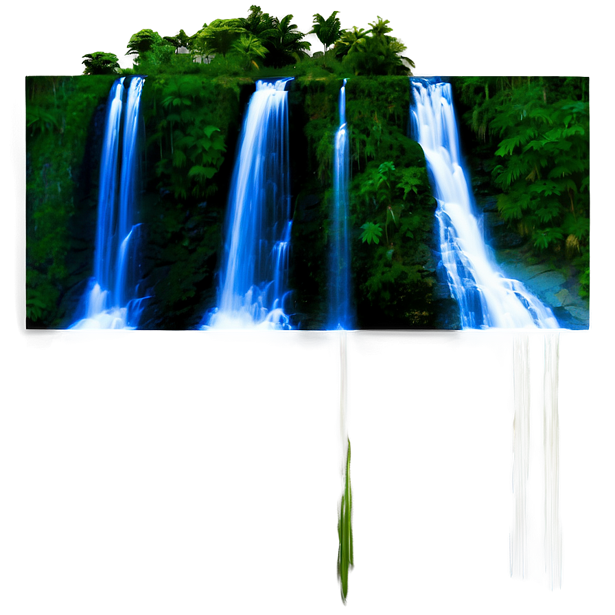 Waterfall In Deep Forest Png Qxj PNG image