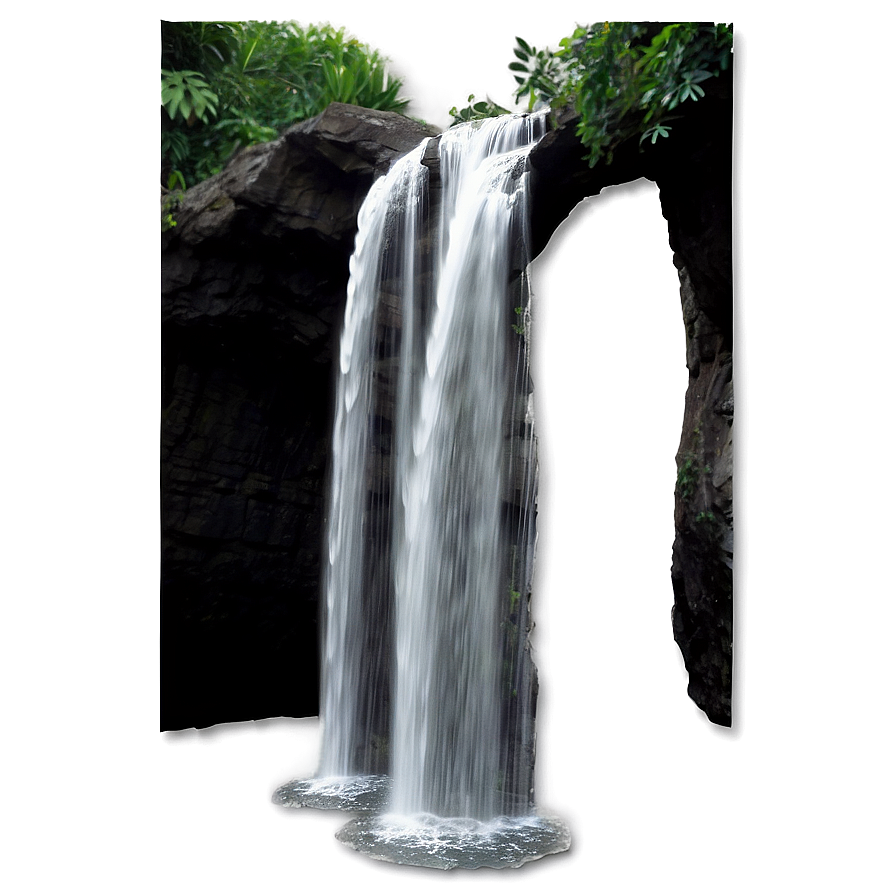 Waterfall Over Cave Entrance Png 05212024 PNG image