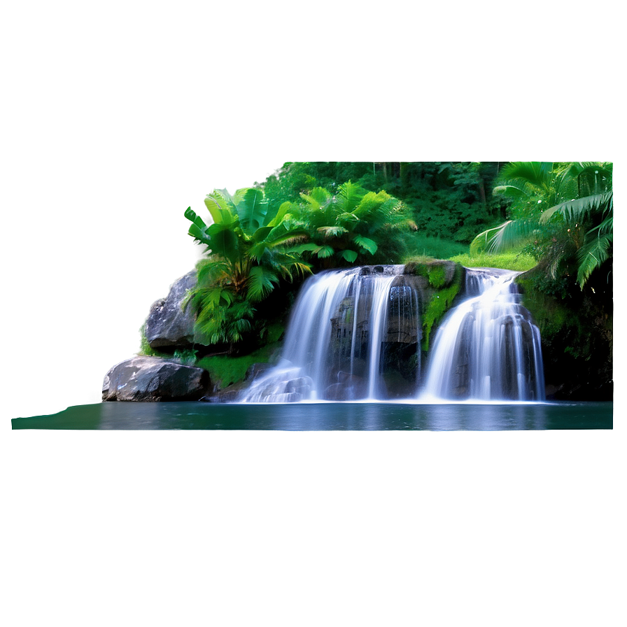 Waterfall Scenery Png 05212024 PNG image