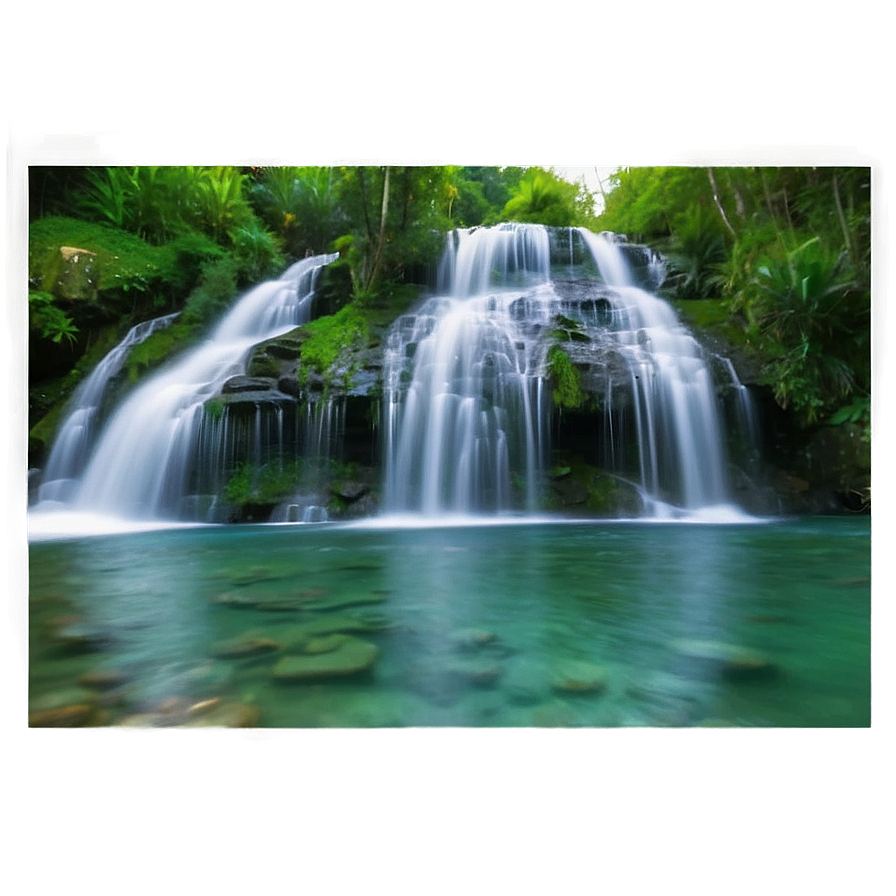 Waterfall Scenery Png 05212024 PNG image