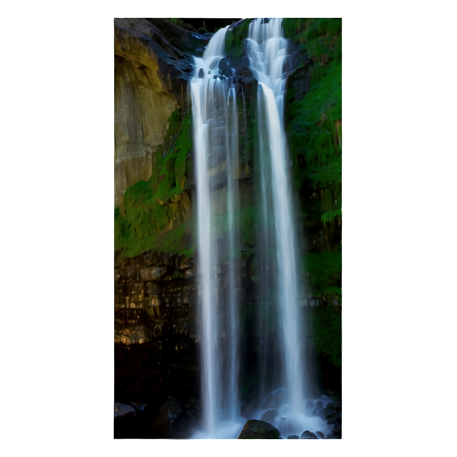 Waterfall Under Moonlight Png 6 PNG image