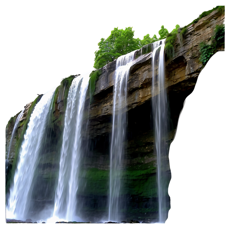 Waterfall With Rainbow Png Ahg PNG image