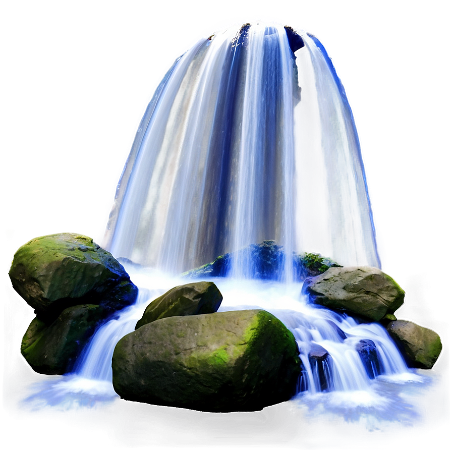 Waterfall With Sunbeam Rays Png Pbb PNG image