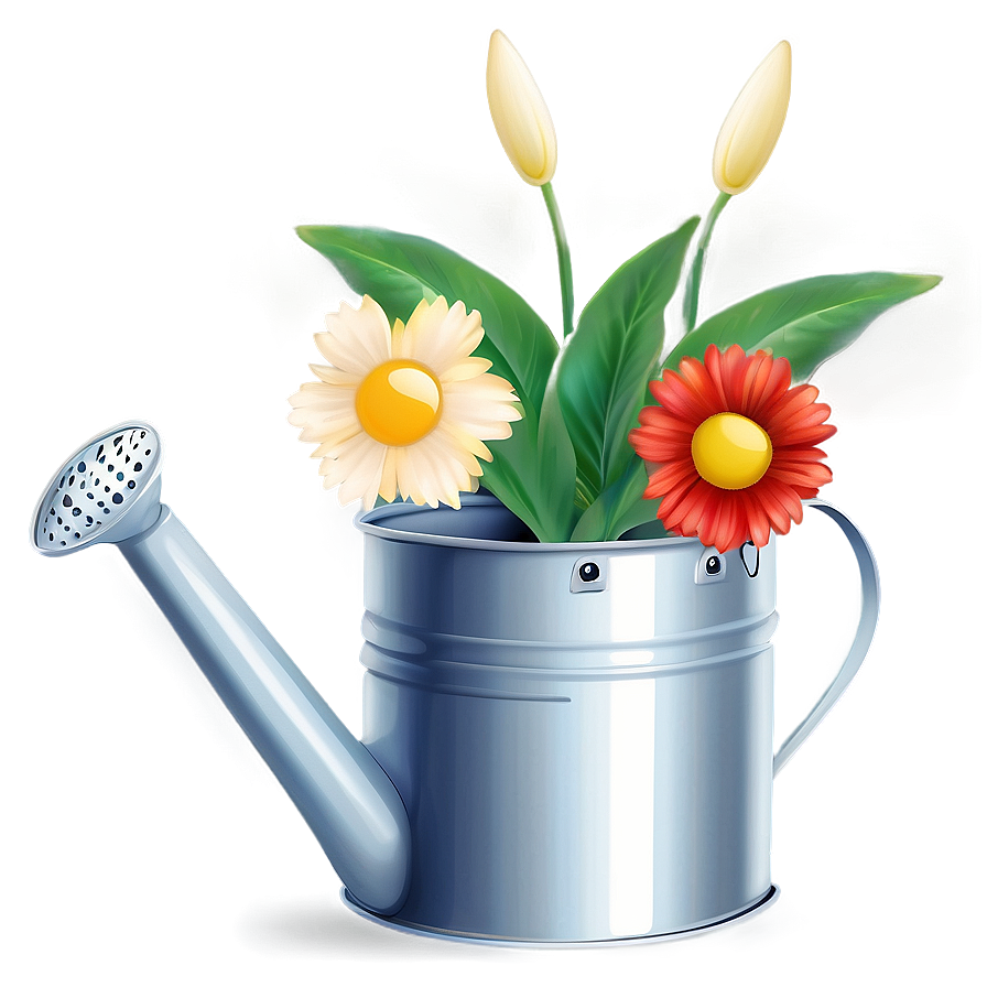 Watering Can And Flowers Png 05212024 PNG image