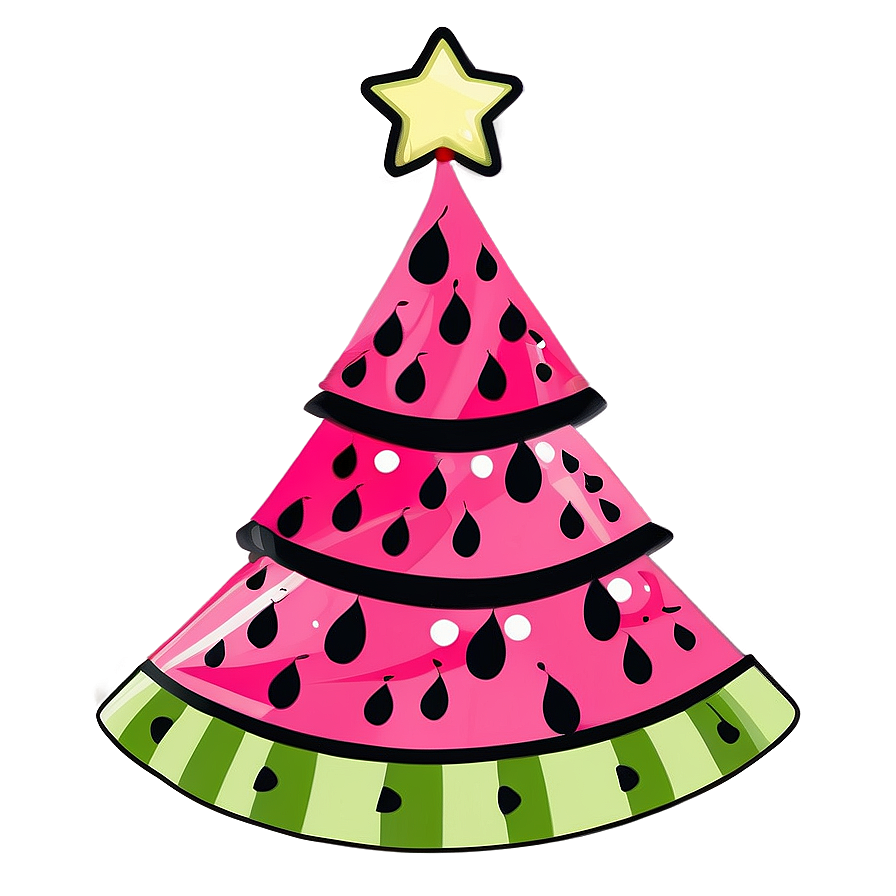 Watermelon Pink Christmas Tree Png Twm PNG image