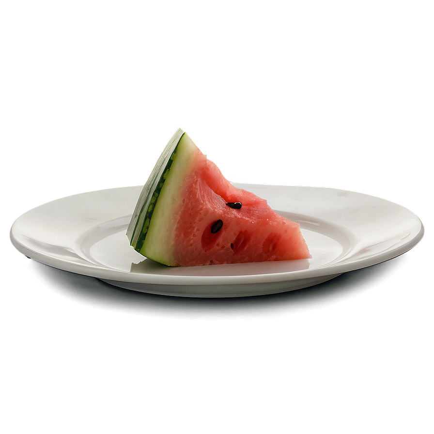 Watermelon Slice On Plate Png 06132024 PNG image