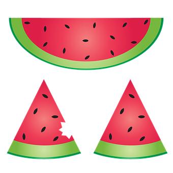 Watermelon Slices Graphic PNG image