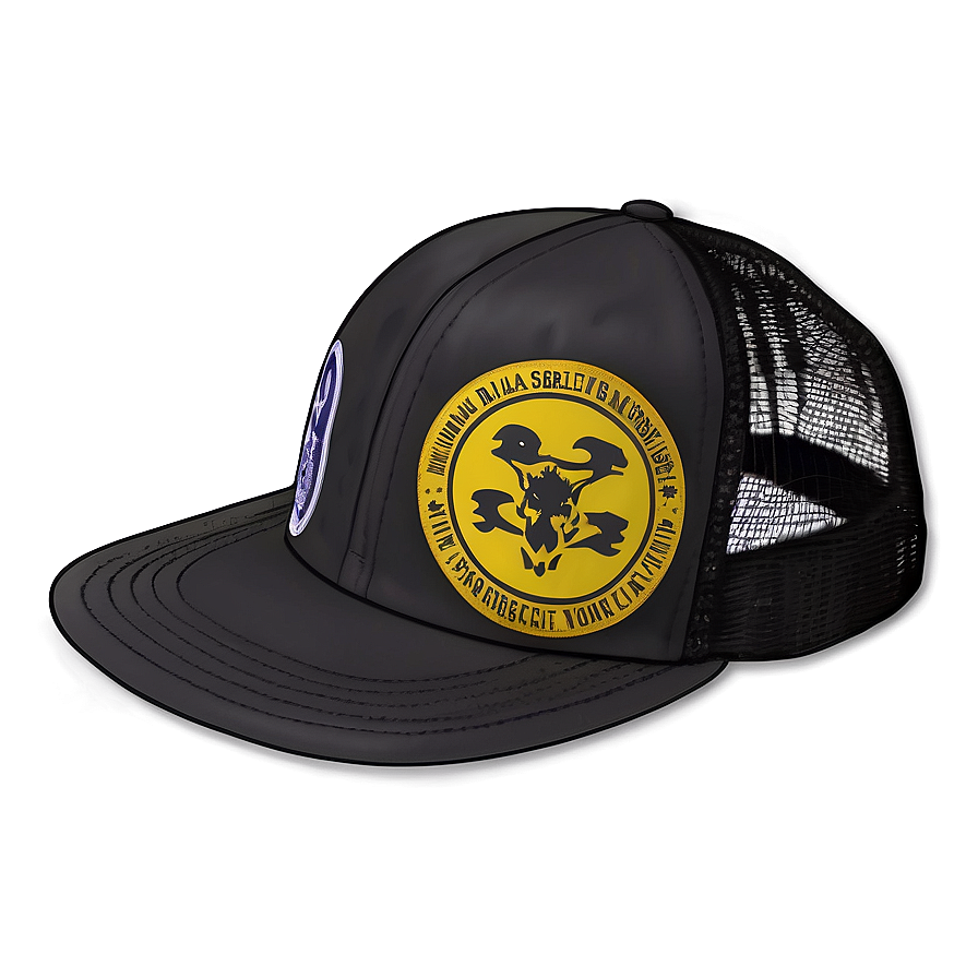 Waterproof Black Trucker Hat Png 06282024 PNG image