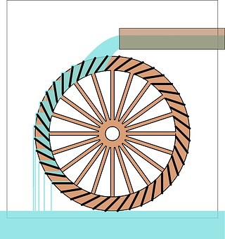 Waterwheel Illustration PNG image
