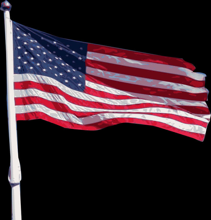 Waving American Flag PNG image