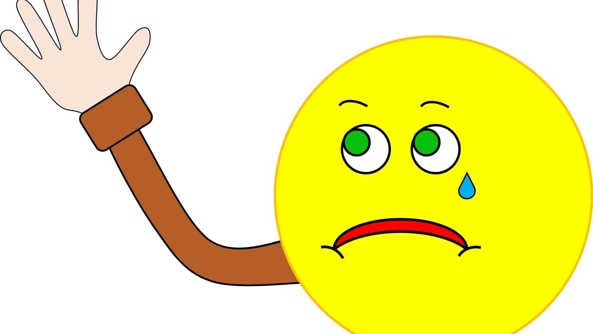 Waving Emoji Saying Goodbye PNG image