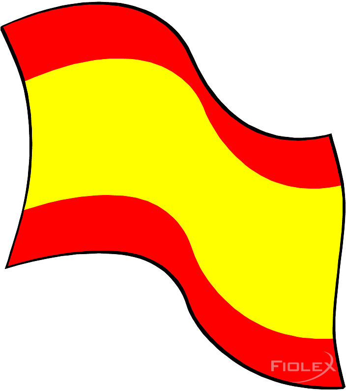 Waving Spanish Flag Graphic PNG image