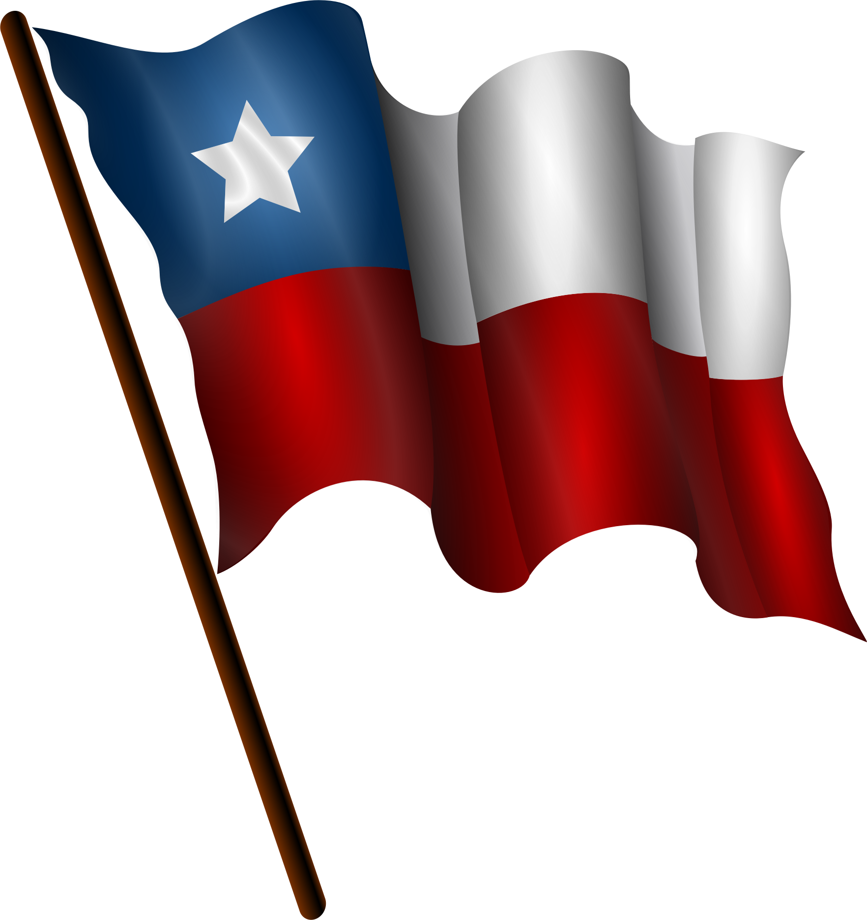 Waving Texas Flag PNG image