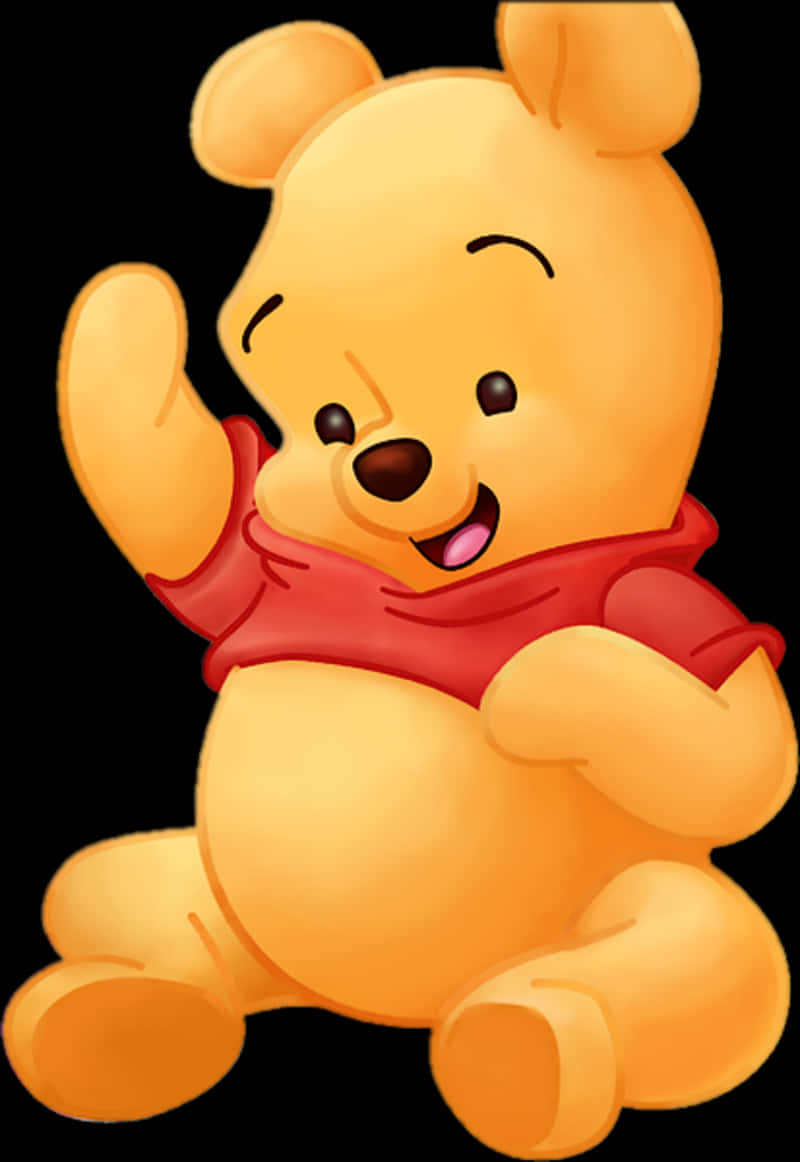 Waving Winniethe Pooh PNG image