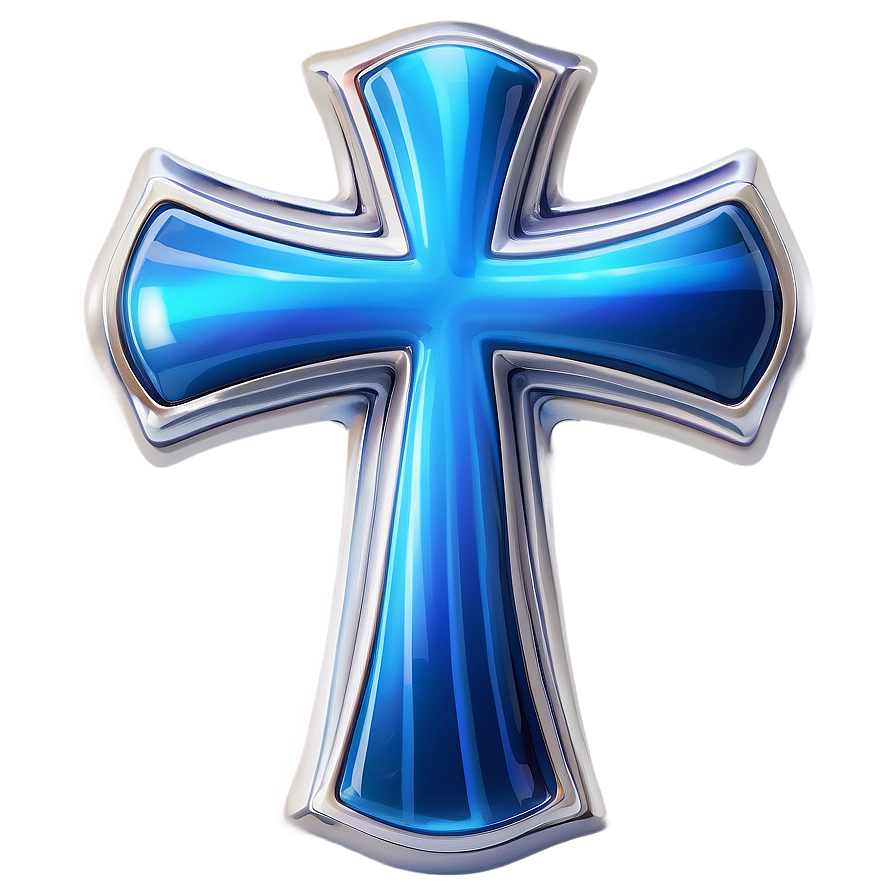 Wavy Blue Cross Png Djs PNG image