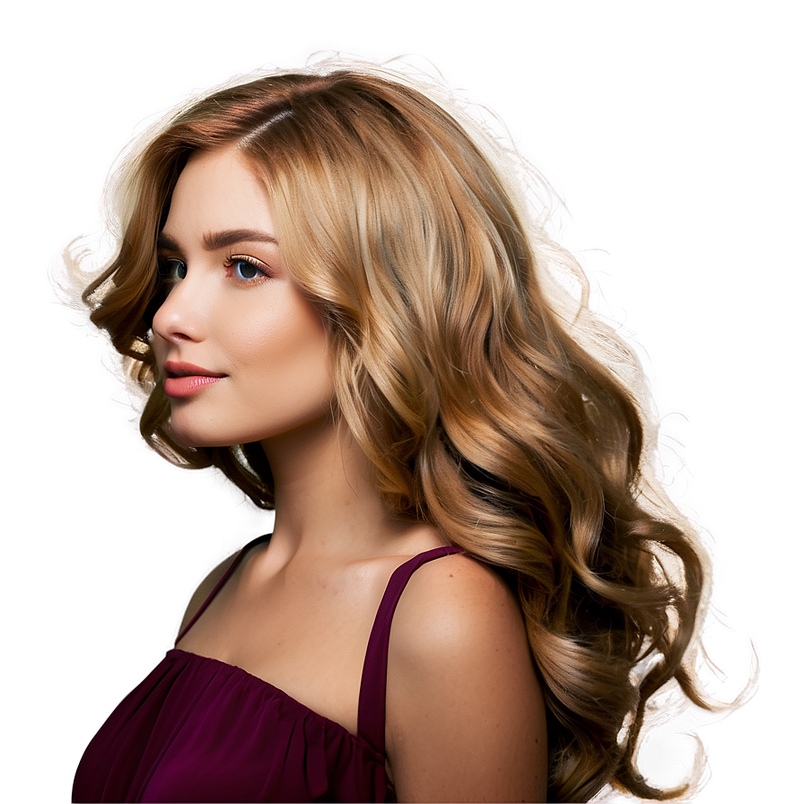 Wavy Hair With Flowers Png 06272024 PNG image