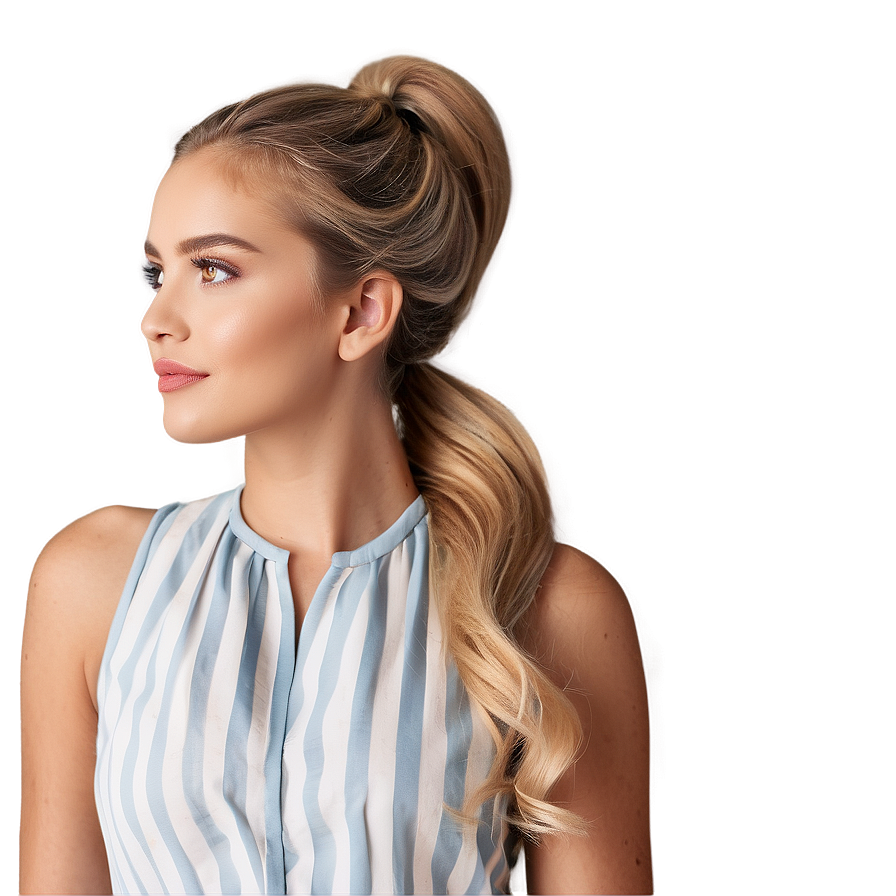 Wavy Ponytail Beauty Png Ihw PNG image