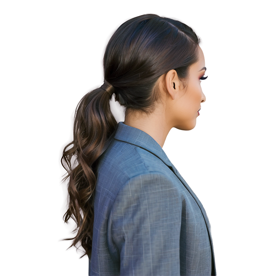 Wavy Ponytail Beauty Png Obo PNG image