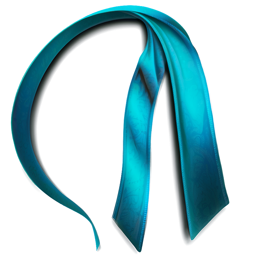 Wavy Teal Ribbon Illustration Png Lbe75 PNG image