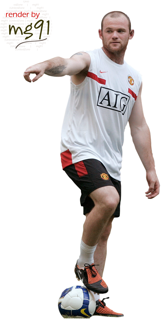Wayne Rooney Manchester United Training PNG image