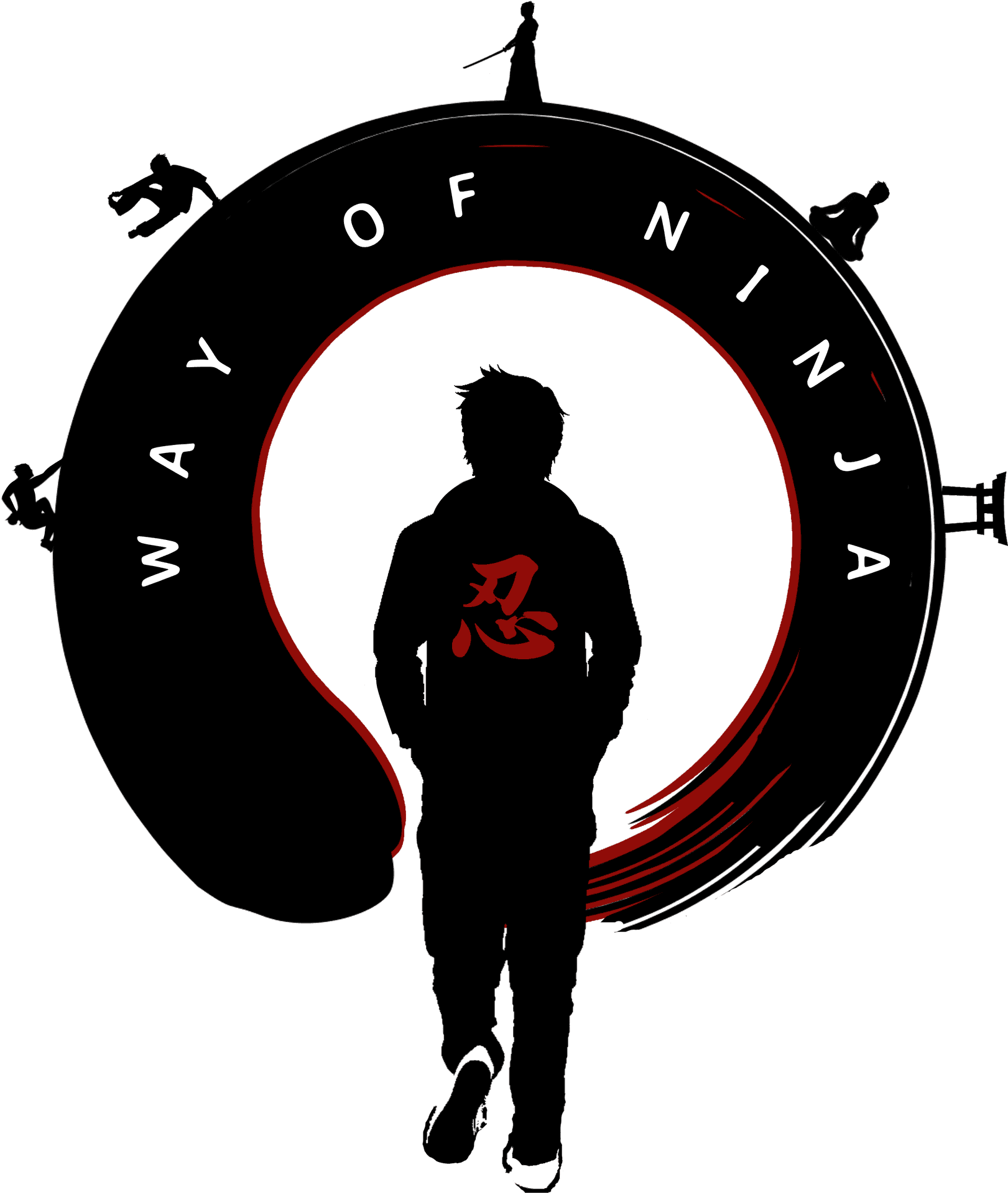 Wayof Ninja Silhouette Graphic PNG image