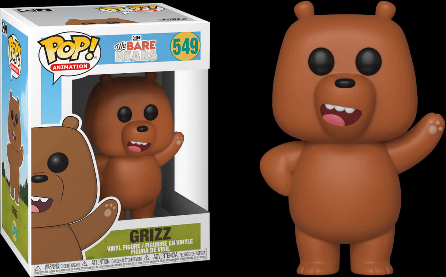 We Bare Bears Grizz Funko Pop PNG image