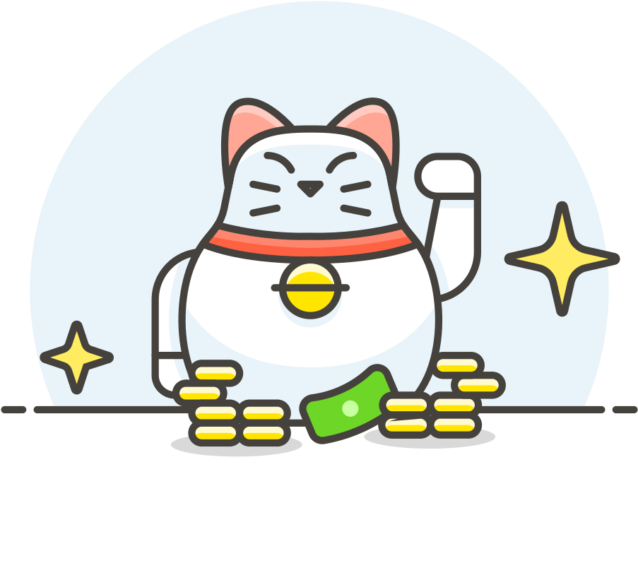 Wealthy Cat Cartoon Icon PNG image