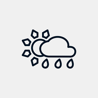 Weather Icon Sun Cloud Rain PNG image