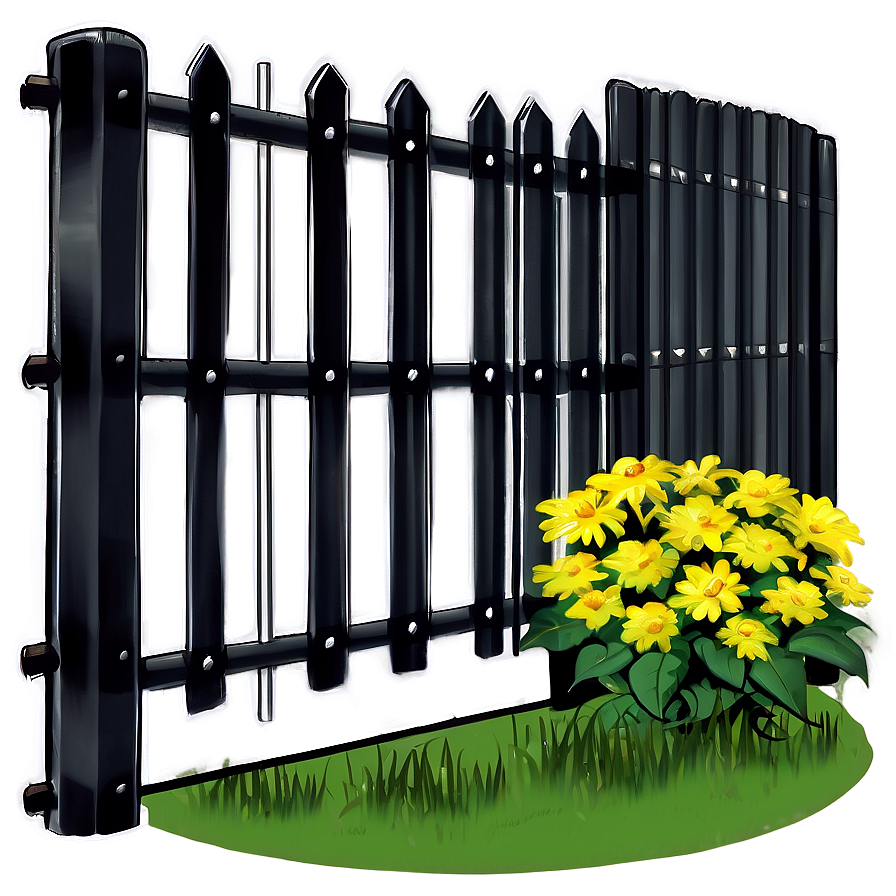 Weather-resistant Metal Fence Png 92 PNG image