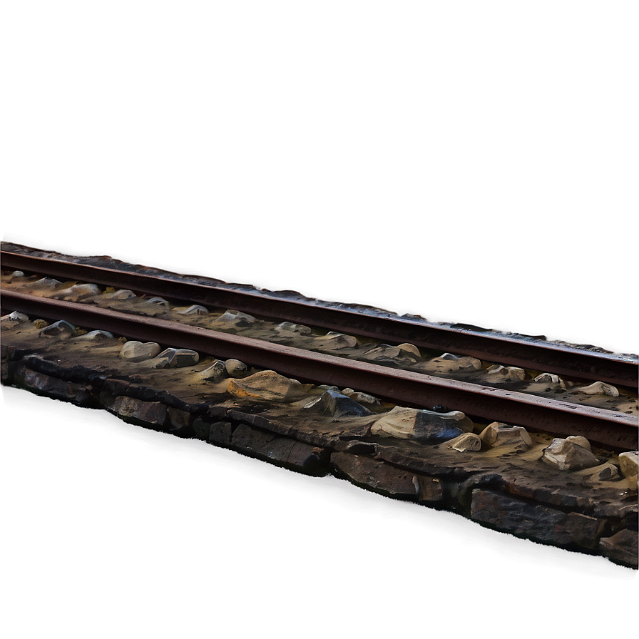 Weathered And Worn Railroad Tracks Png Wwr PNG image