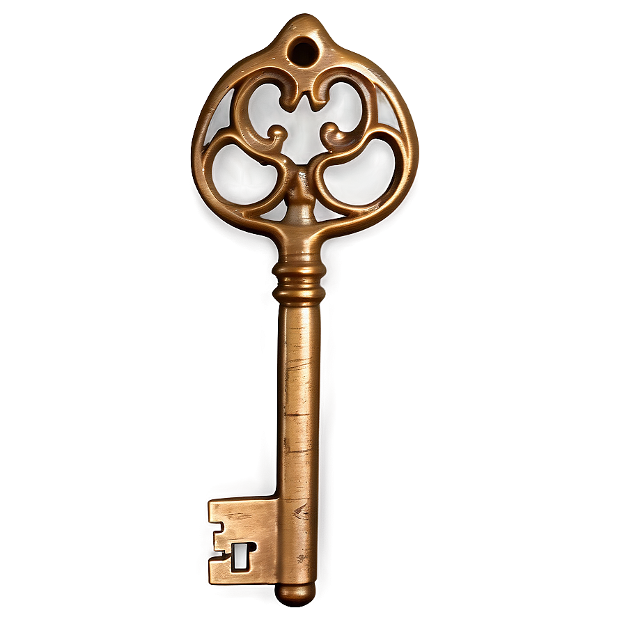 Weathered Bronze Key Png 06252024 PNG image