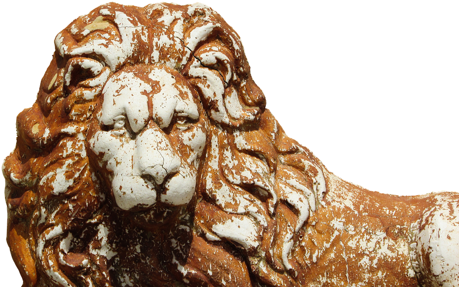 Weathered Lion Statue Cyprus PNG image