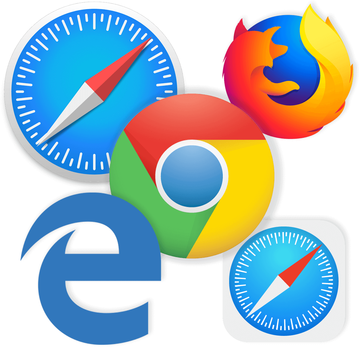 Web Browser Icons Collection PNG image