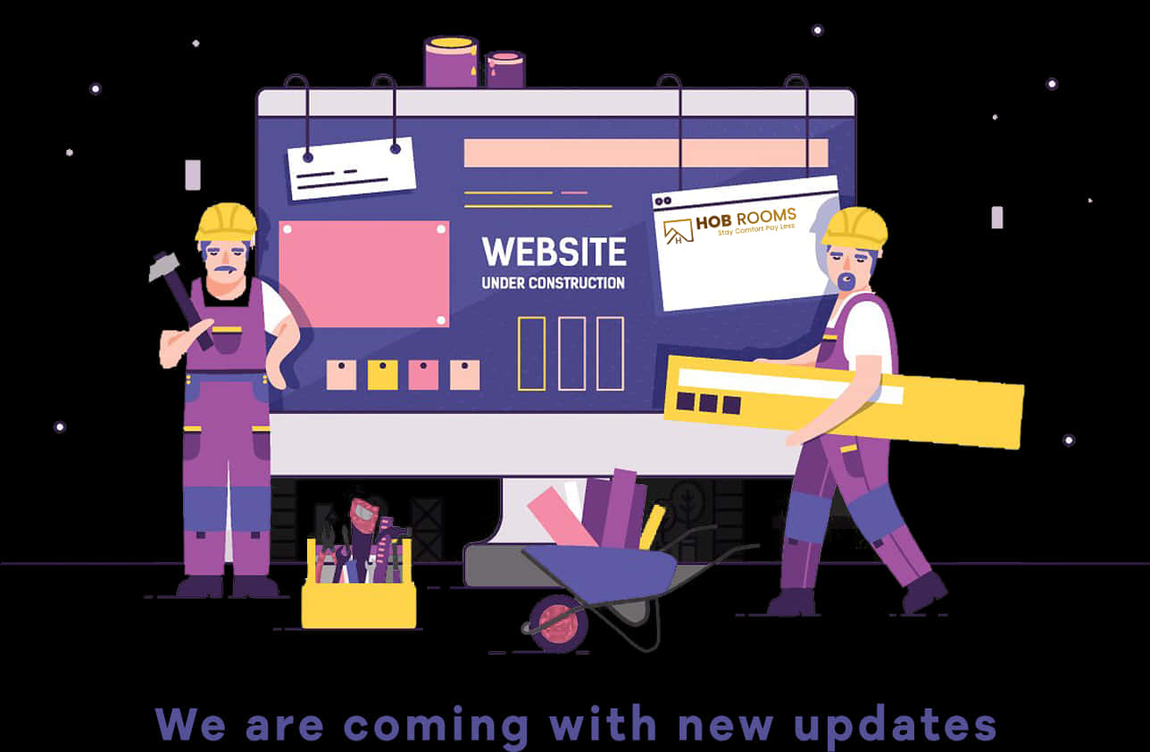 Website Under Construction Page Illustration PNG image