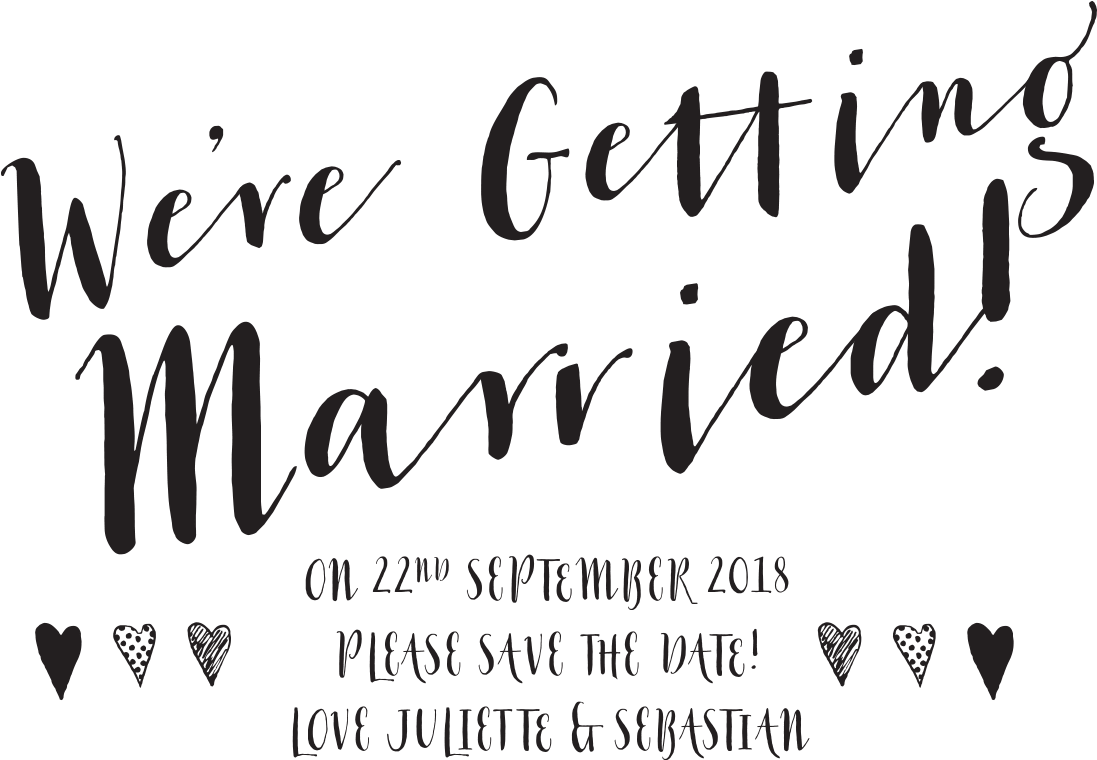 Wedding Announcement Calligraphy PNG image