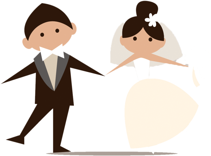 Wedding Cartoon Couple PNG image