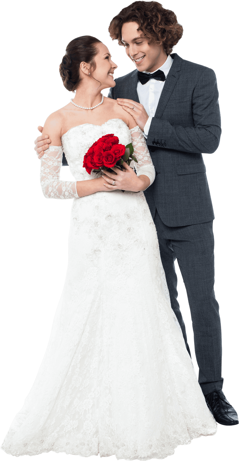 Wedding Couple Embrace PNG image