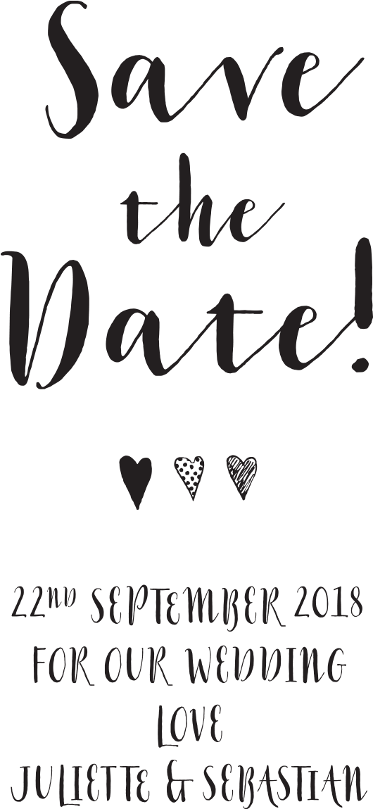 Wedding Date Announcement Graphic PNG image