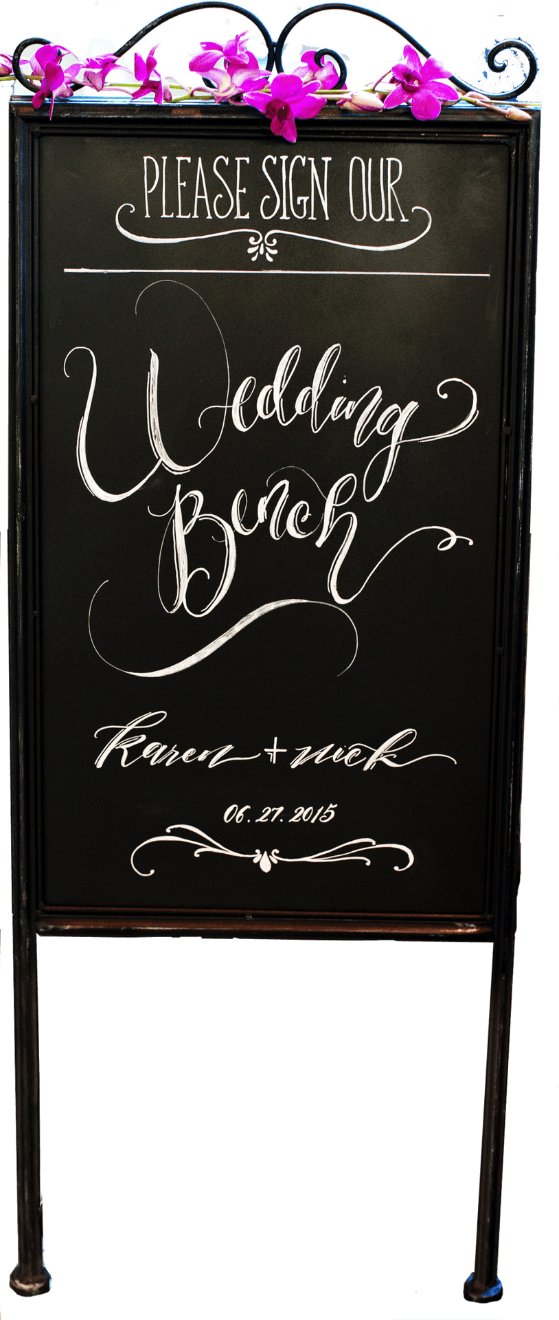 Wedding Guestbook Sign Chalkboard PNG image