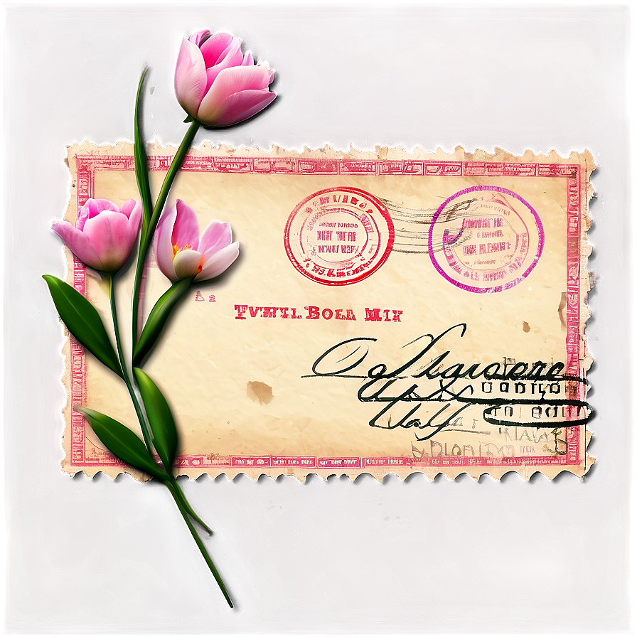 Wedding Postcard Stamp Png Krj PNG image