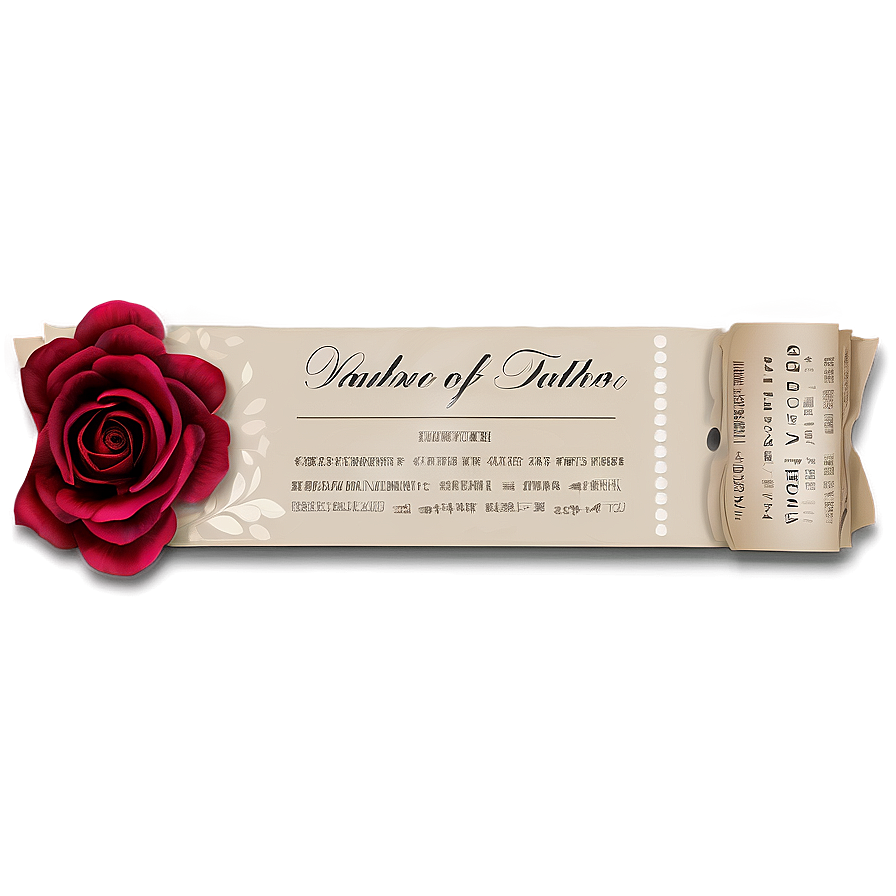 Wedding Raffle Ticket Png 79 PNG image