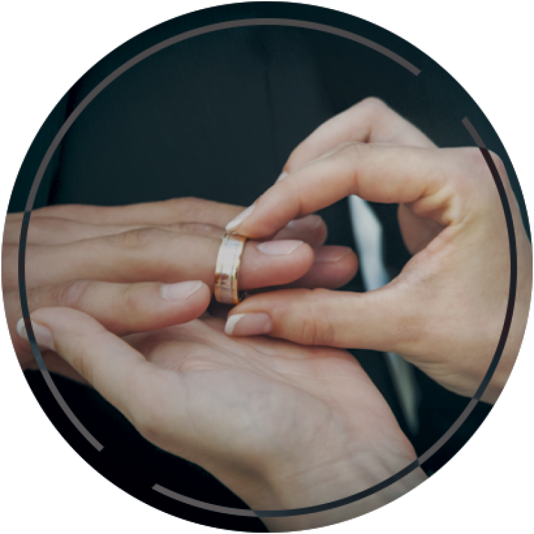 Wedding Ring Exchange Ceremony PNG image